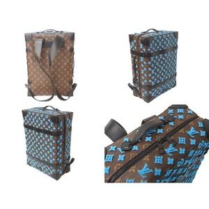 Louis Vuitton Backpack Tuftage Soft Brown Trunk Monogram Blue